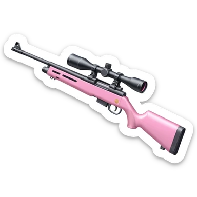 Pretty pink sniper gun sticker