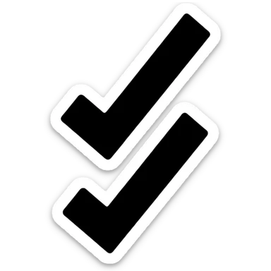 Checkmark with motivational swoosh sticker