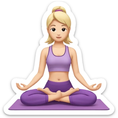 woman doing yoga sticker