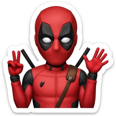 deadpool saying hi sticker