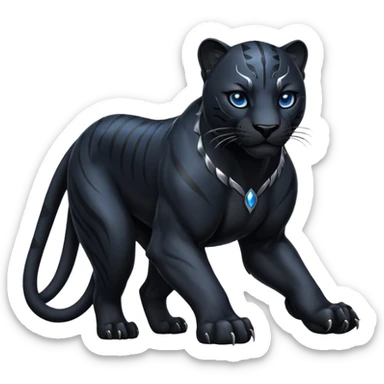 Black winged panter sticker