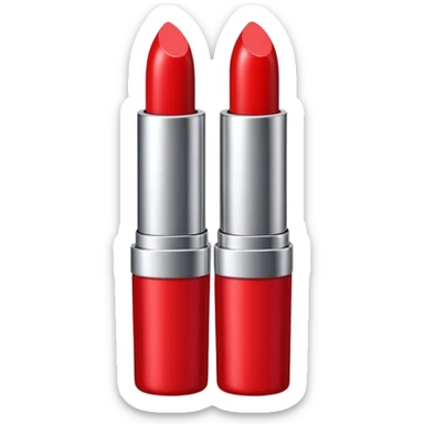 lipstick bullet, polished silver chrome, sexy beauty symbol sticker