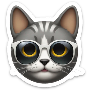 Cat with sunglasses sticker