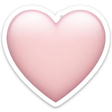 light pink heart  sticker
