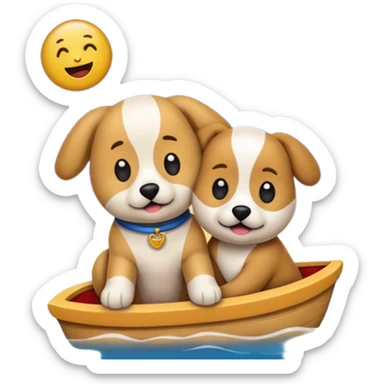 crea un emoji de buenas noches  con texto Javier un profesor y Tobi q sea un perro sticker