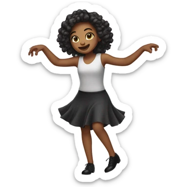 Girl tap dancing  sticker
