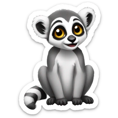 cute lemur sticker