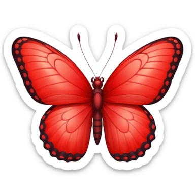 Está bien, pero un rojo un pelín más claro. Y LA MARIPOSA???? sticker