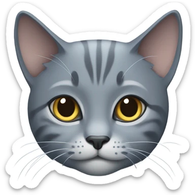 Grey cat (russian and bluemix)  sticker