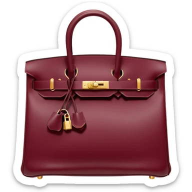 front burgundy hermes birkin bag sticker
