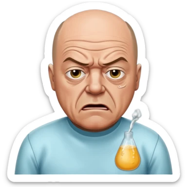hank schrader vomiting on heisenberg sticker