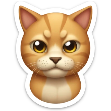 Buff muscular cat  sticker