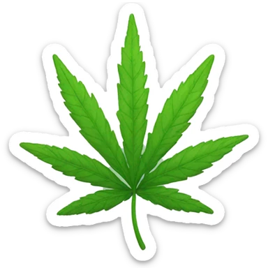 Weed leaf emoji  sticker