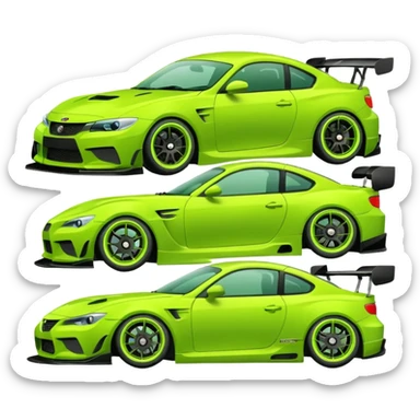 Emoji pack for R2 motorsport company, drift builds, motorsport parts, lime theme, just text sticker