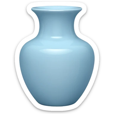 porcelain vase baby blue   sticker