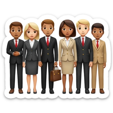 20,000 people group image in professional look sticker