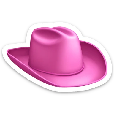 Pink cowboy hat sticker