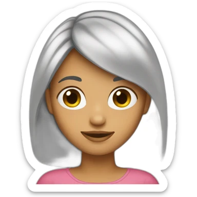 Fille cheveux longs brin sticker