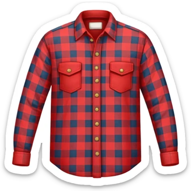 red lumberjack shirt sticker