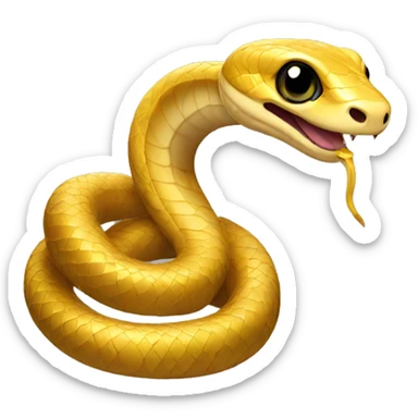 Gold snake  sticker