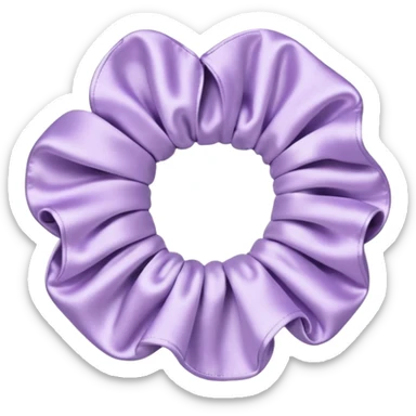 pastel lilac satin scrunchie sticker