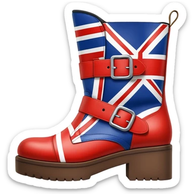 Union Jack flag platform boots sticker