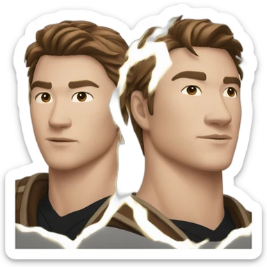 White guy with brown hair with Shang-chi sticker