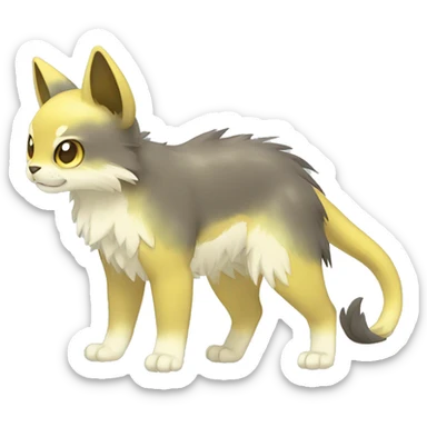 Cute cool shiny colorful animal hybrid Fakemon full body sticker