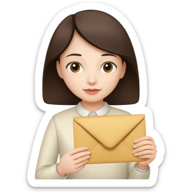 realistic wedding beautiful envelope sticker