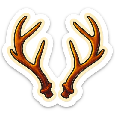 Pair of antlers sticker