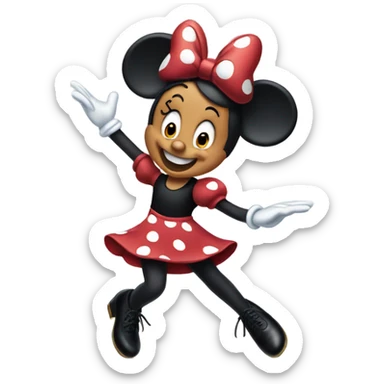 Minnie Mouse tap dancing  sticker