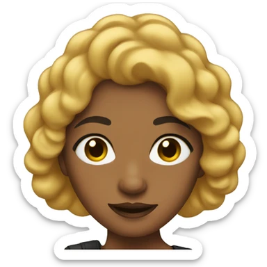 Woman with black waves  sticker