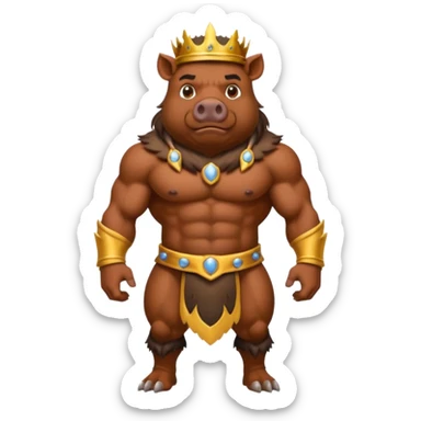 boar King, standing sticker