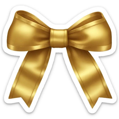 Gold bow sticker