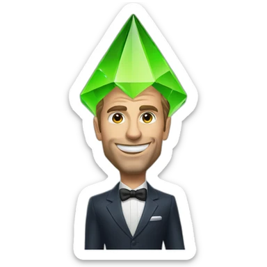 macron sims plumbob sticker