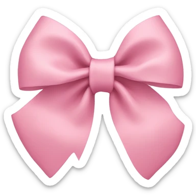 light pink bow on light pink bow sticker
