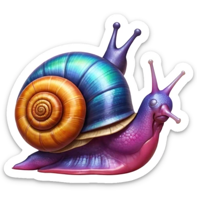 snail + anatomical heart sticker
