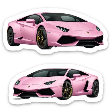 light pink car Lamborghini  sticker