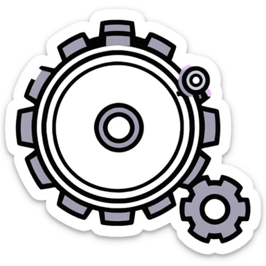 Pink setting gear sticker