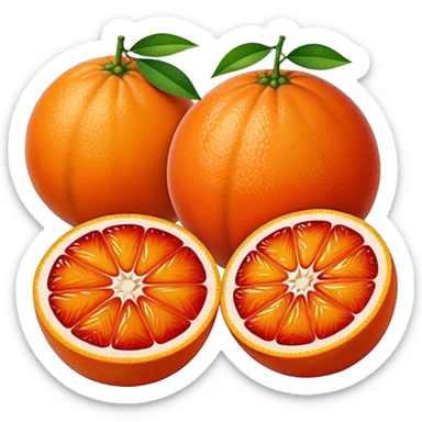 Tangerine & Blood Orange Fruit sticker
