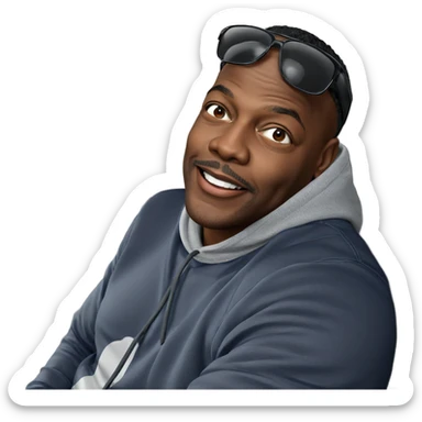 smiling dark-skinned male portrait sticker