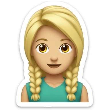 Rubia con pestañas  sticker