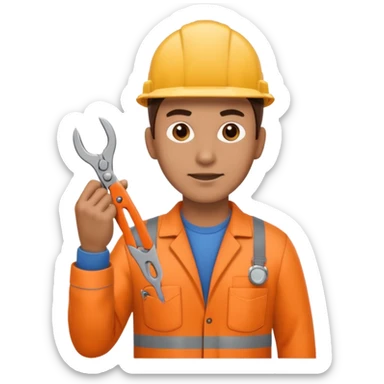 Electrician with Wire Cutters Open sticker