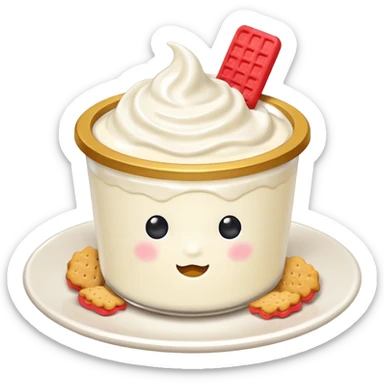 Yogurt with biscuit  sticker