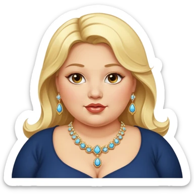 very fat beautiful rich blonde woman sticker