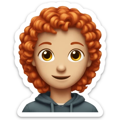 red headed boy inlove with girl  sticker