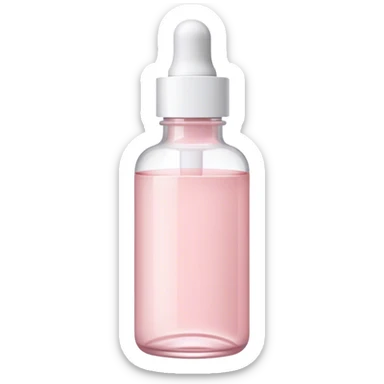 Pale pink serum bottle with white top sticker
