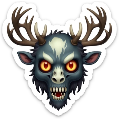 Create an emoji of  a scary Wendigo full bodied sticker