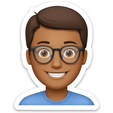 chill guy wearing glasses sticker