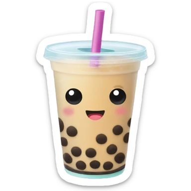 Bubble tea sticker